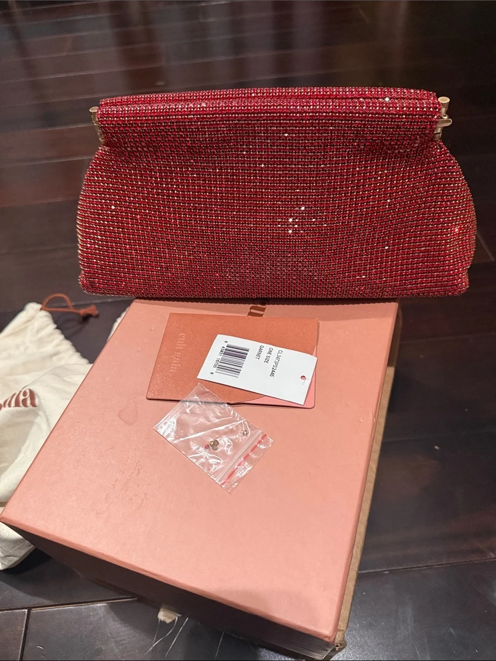 Cult Gaia Lillia Mini Clutch - Garnet